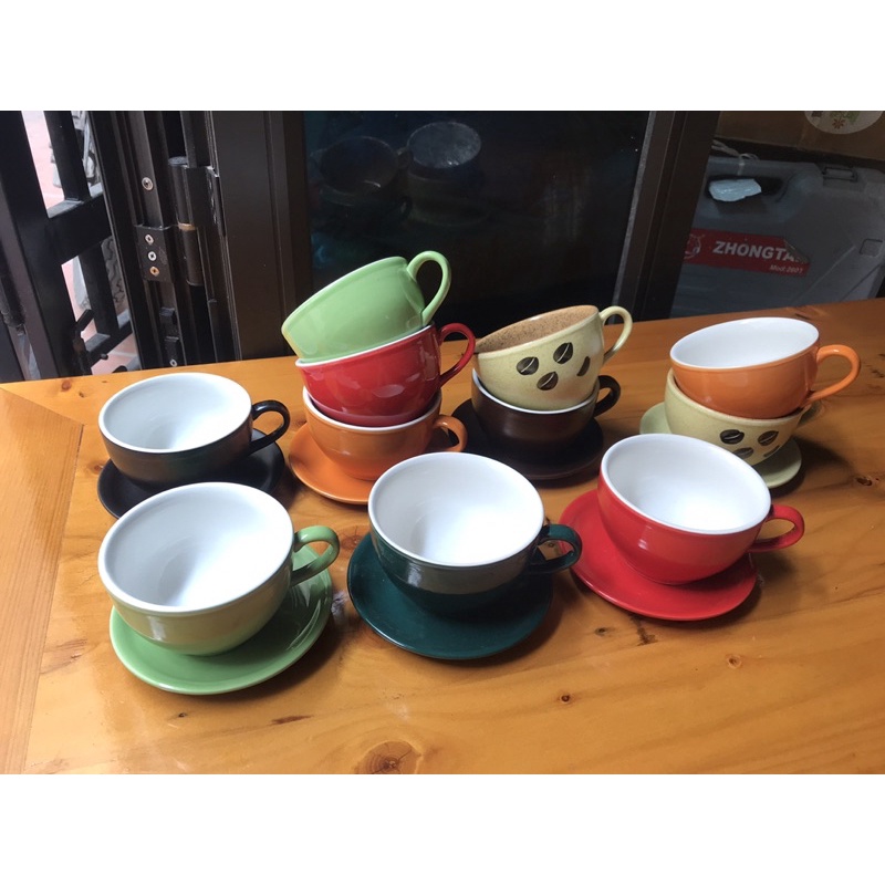 Bộ cốc đĩa cafe capuchino gốm sứ Bát Tràng