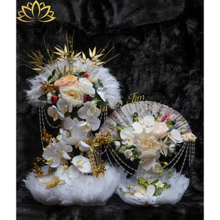 (MỘT ĐÔI) Oản Tài Lộc - Oản Thờ - Oản Lễ Cô Tâm Màu Trắng 3,5kg - 5kg - 31