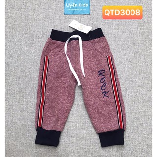QUẦN DÀI THUN DA CÁ PHỐI CHO BÉ TRAI 5-24kg MÃ QTD3008