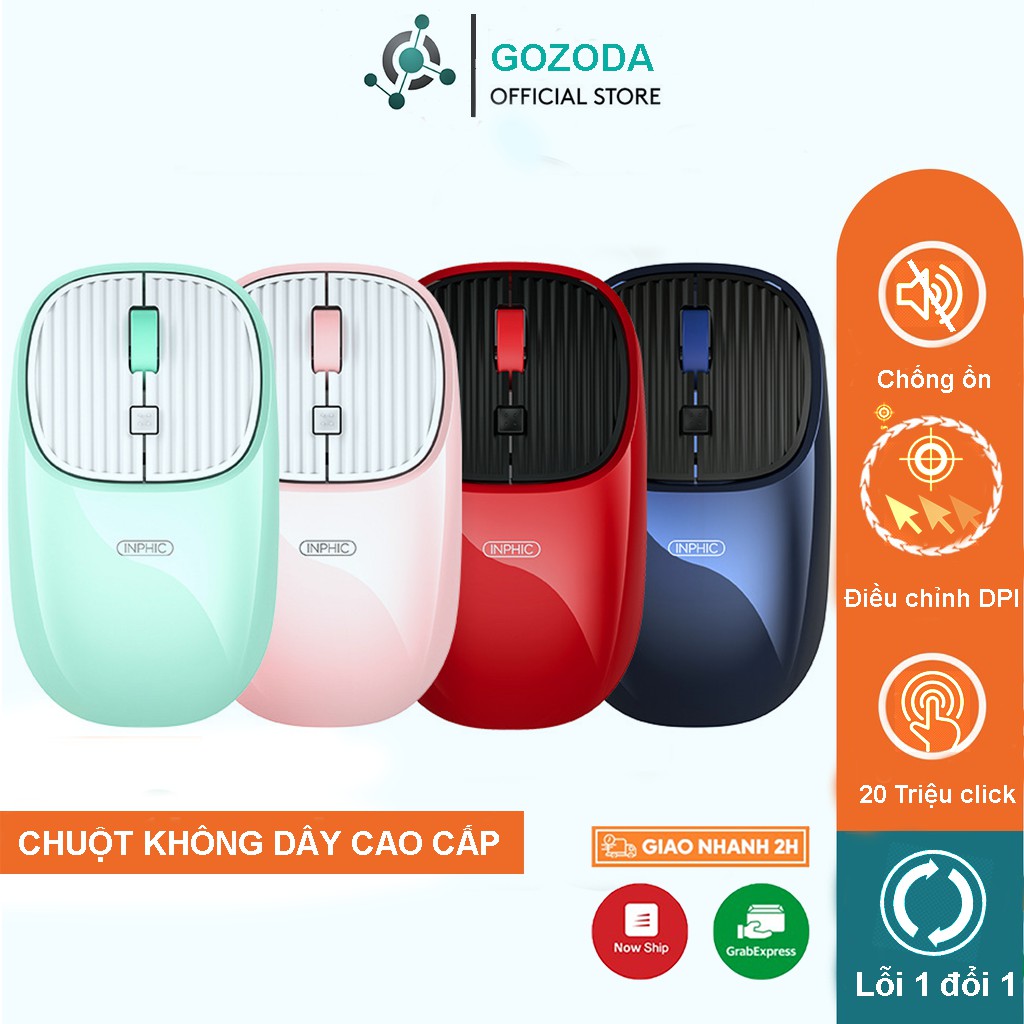 Chuột không dây Wireless inphic E8 Pin dùng 12 T (4 màu)