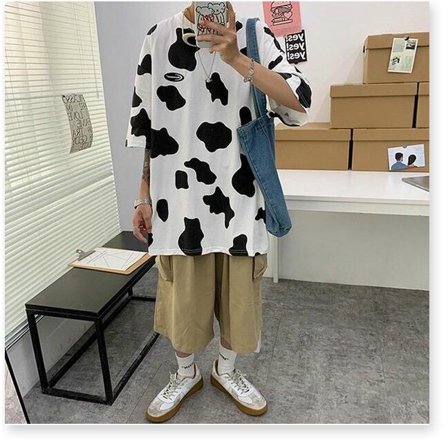 ÁO THUN LOANG BÒ SỮA NAM NỮ,FORM RỘNG SIÊU NGẦU,THIẾT KẾ HỌA TIẾT HỢP THỜI TRANG  THỜI TRANG KME.STORE