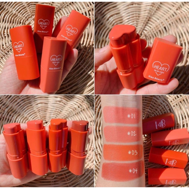 Má hồng thỏi trái tim Kiss beauty Heart on my Cheek | BigBuy360 - bigbuy360.vn