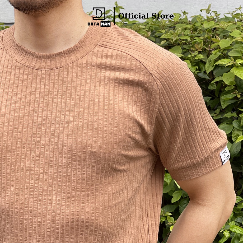 Áo thun cổ tròn nam DATAMAN, chất liệu cotton đũa co giãn 4 chiều, thoáng mát, tay raglan trẻ trung - ATCT22-01