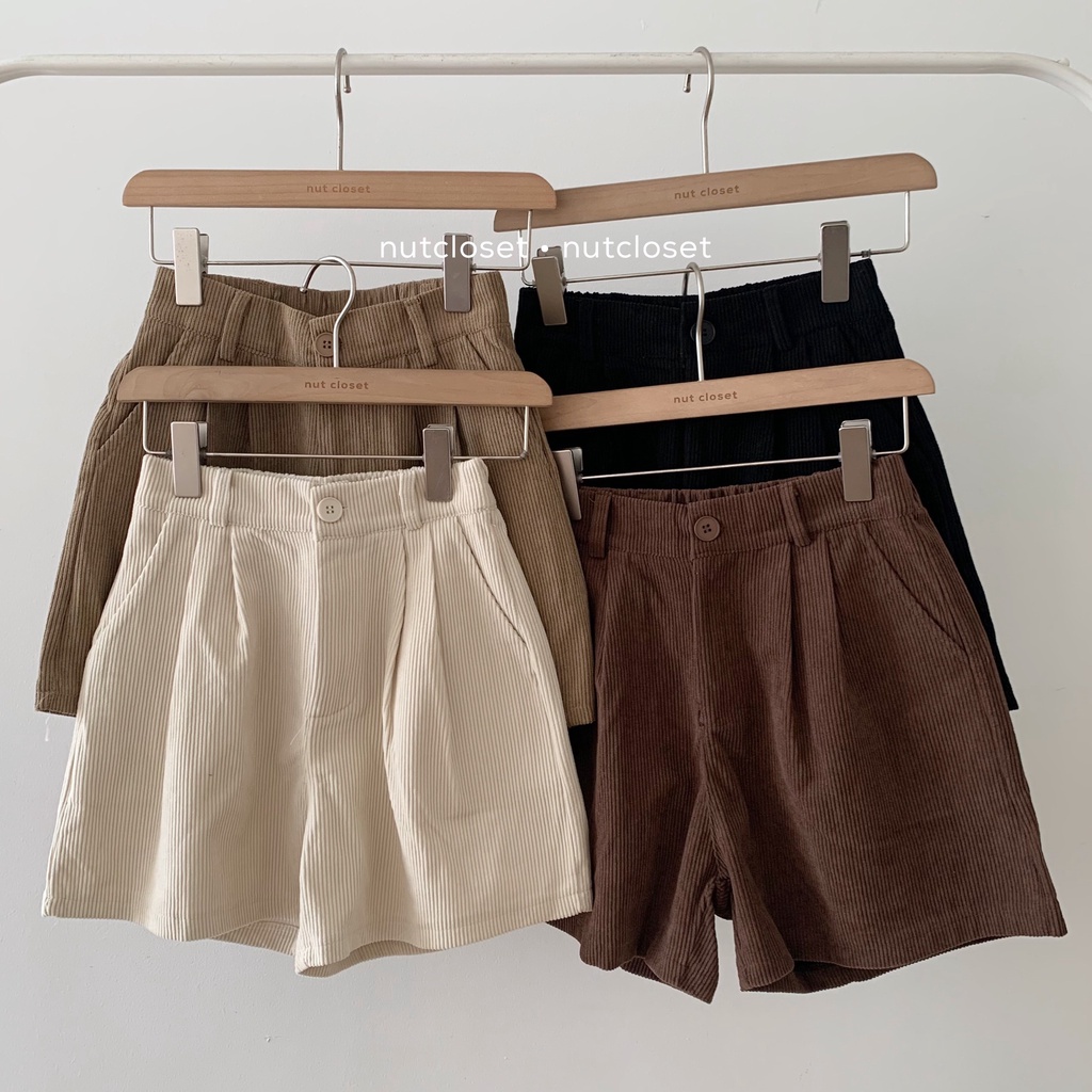 Quần short dạ nhung cạp chun sau _ Q0088 | BigBuy360 - bigbuy360.vn