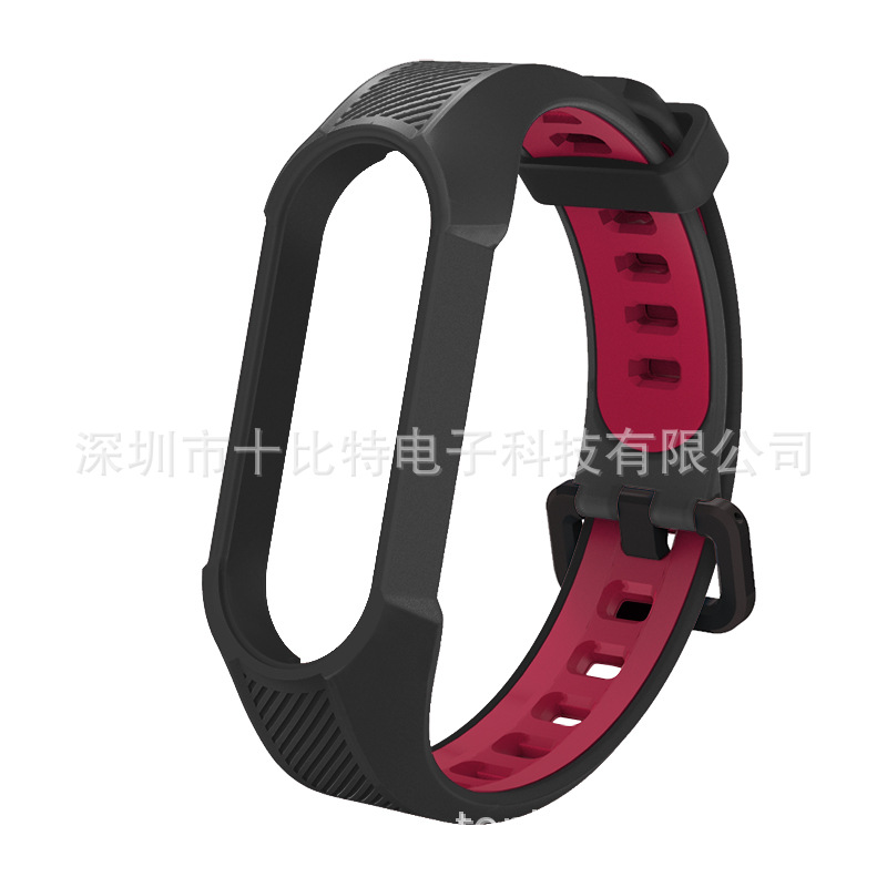 For Mi Band 5 Strap NFC Wristband Two-color Universal Mi Band 5 Strap Pin Buckle