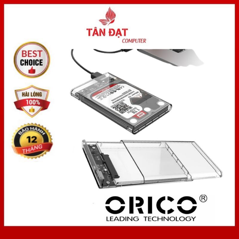 Box ổ cứng trong suốt 2.5 inch SATA USB 3.0 Orico 2139U3 - Chính hãng Mới 100%