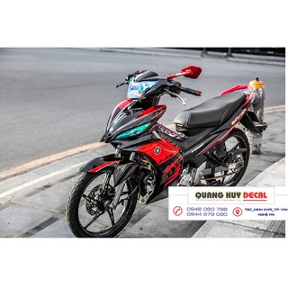 Tem xe exciter 135 đỏ đen, độ team trùm decal xe máy ex dán đời 2011-2014