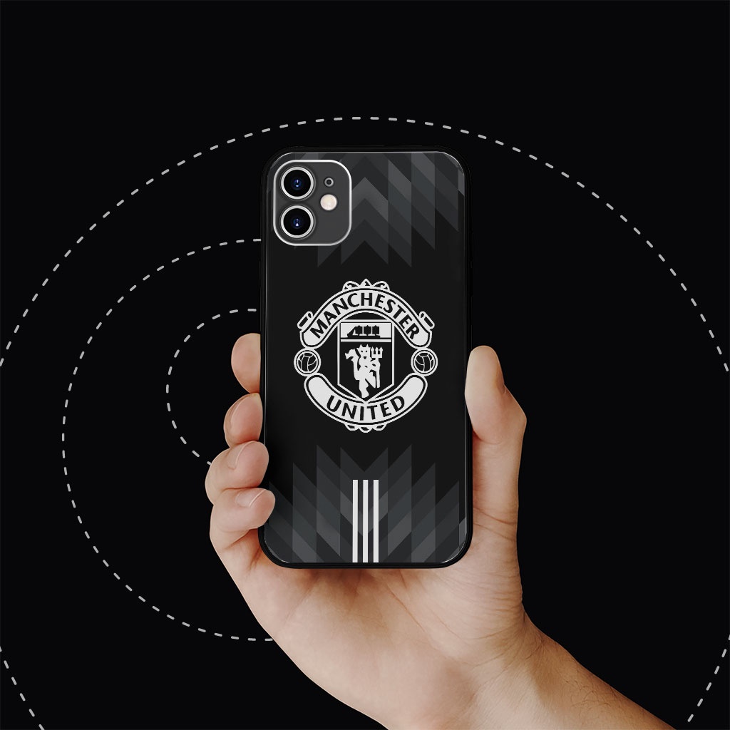 Ốp Lưng Manchester United đen trắng nổi bật cho Iphone 5 6 7 8 Plus 11 12 Pro Max X Xr 95
