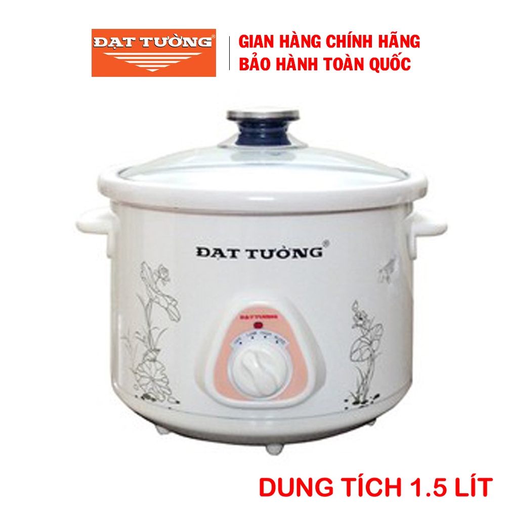 Nồi kho cá, nấu cháo, hầm đa năng Đạt Tường DTSC-1.5S/DTSC-2.5S, Dung tích 1.5/2.5 lít, Lòng nồi làm bằng sứ trắng nóng