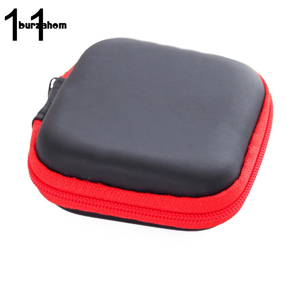 Túi đựng tai nghe mini khóa kéo hình chữ nhật/ vuông nhỏ xinh và tiện lợi