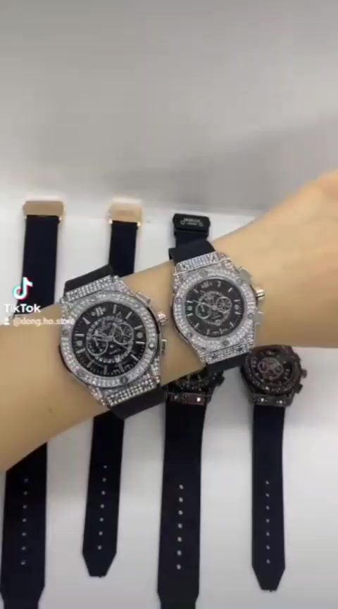 [Nam nữ + bảo hành 12th] Đồng hồ Nam HuB -42mm đính đá cao cấp | BigBuy360 - bigbuy360.vn