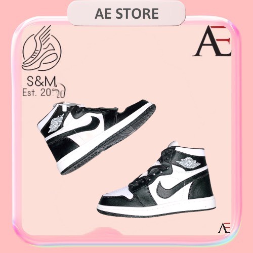 Giày thể thao Jordan cao cổ đen trắng, Giày air Jodan 1 high panda cao cổ nam nữ dễ phối đồ cực hot Full Box Bill