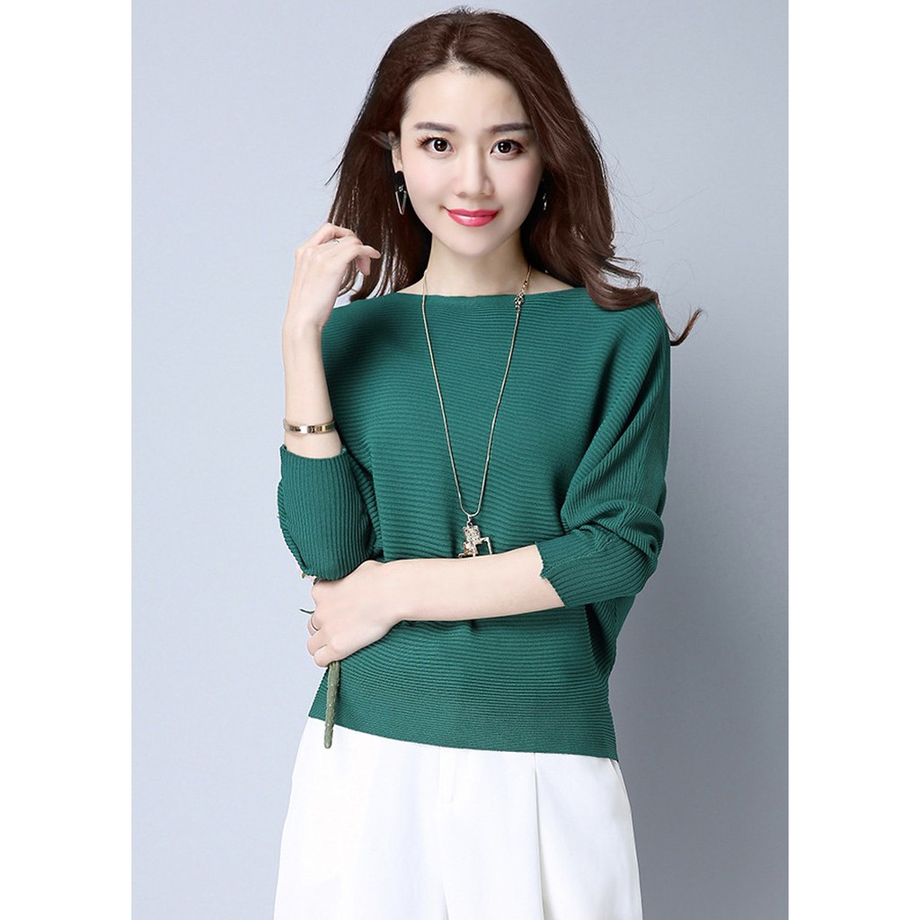 [ SALE_ NOEL Áo len cánh rơi thời trang cho cô nàng cá tính - hàng chuẩn
