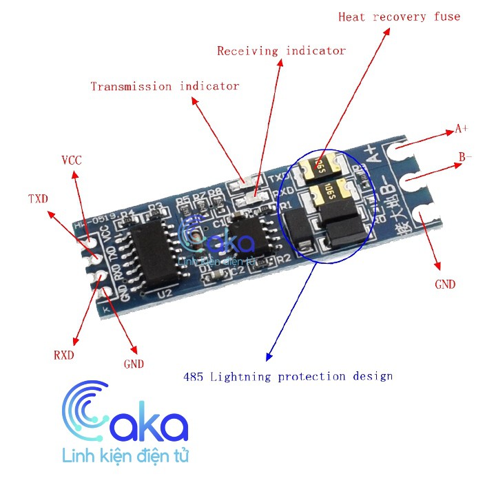 LKDT Mạch Chuyển Giao Tiếp UART TTL To RS485 V2