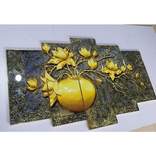 Xả kho ảnh thật giá sốc bộ 5 tranh canvas cỡ đại hoa sen đất