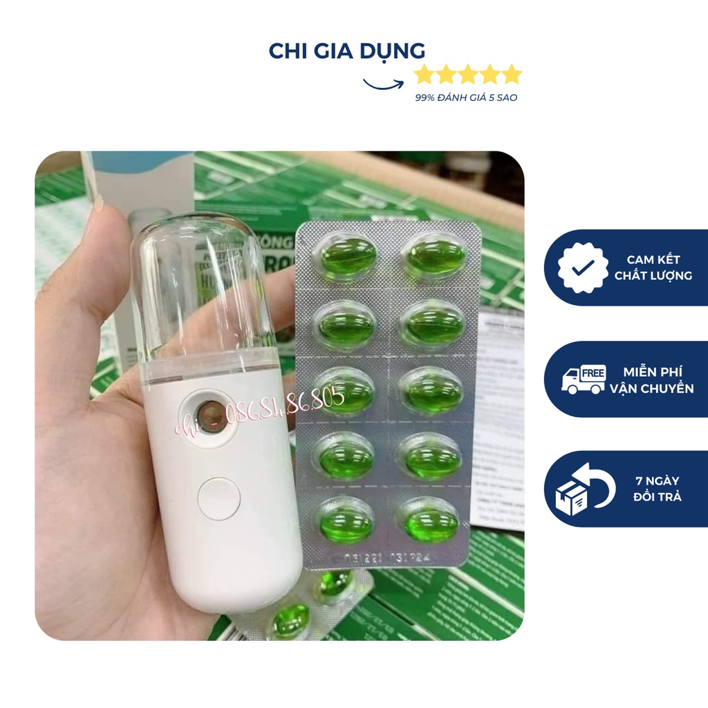 Máy Xông Mini Cầm Tay Tiện Lợi,Máy Phun Sương Xông Hơi Mặt NaNo Mini Cầm Tay