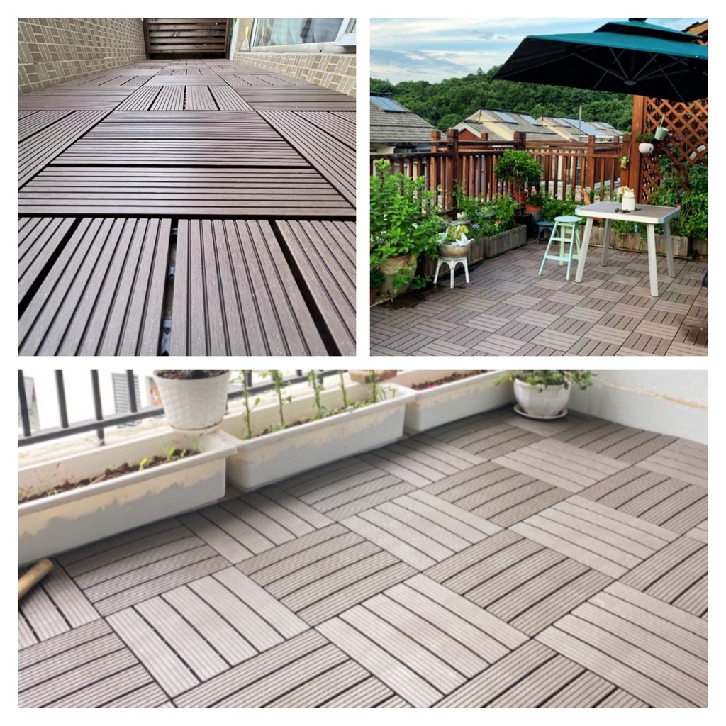 Thảm Nhựa Ghép Lót Ban Công,Sân Vườn Kích Thước 30cm x 30cm Cao Cấp