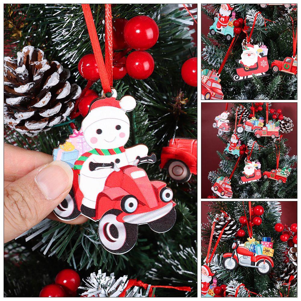 Phụ Kiện Treo Trang Trí Giáng Sinh Hình Bông Tuyết Bằng Gỗ