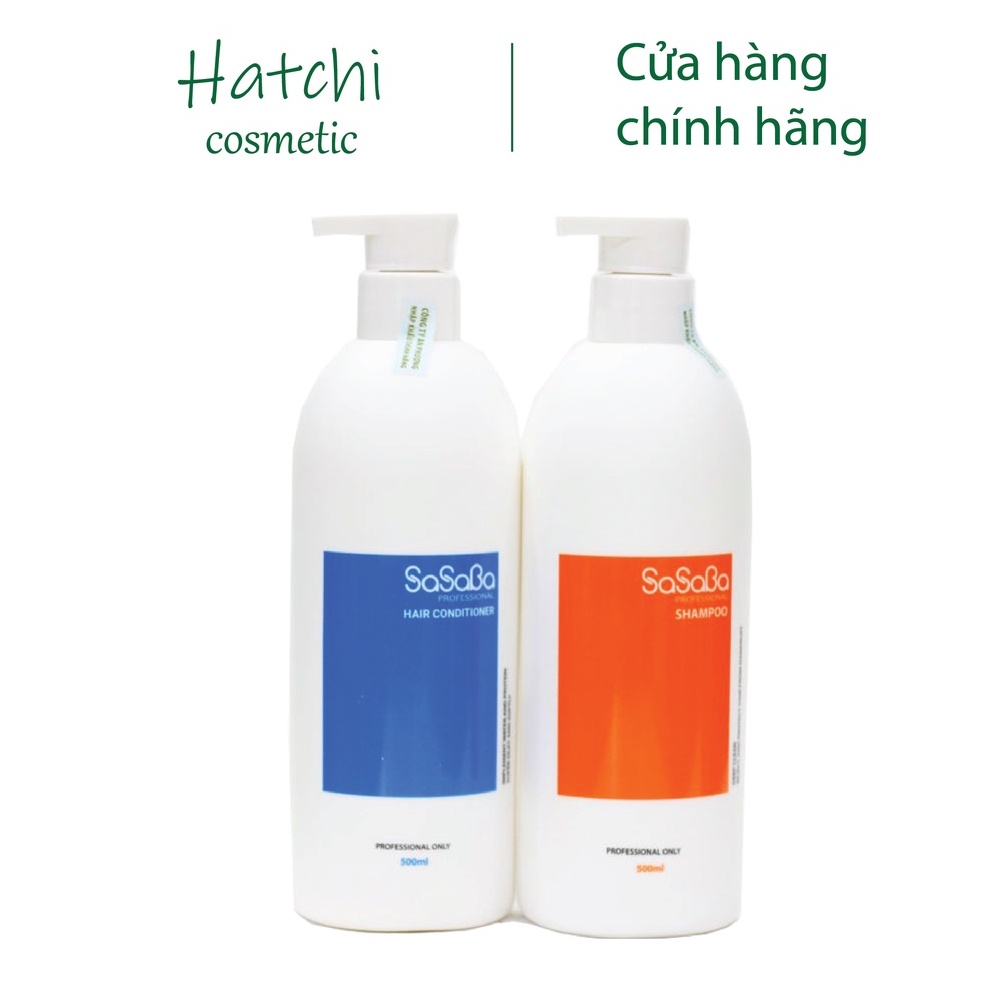 Dầu Gội Xả Hoàn Hình Sasaba Plus 500ml/800ml Mẫu Mới 2019