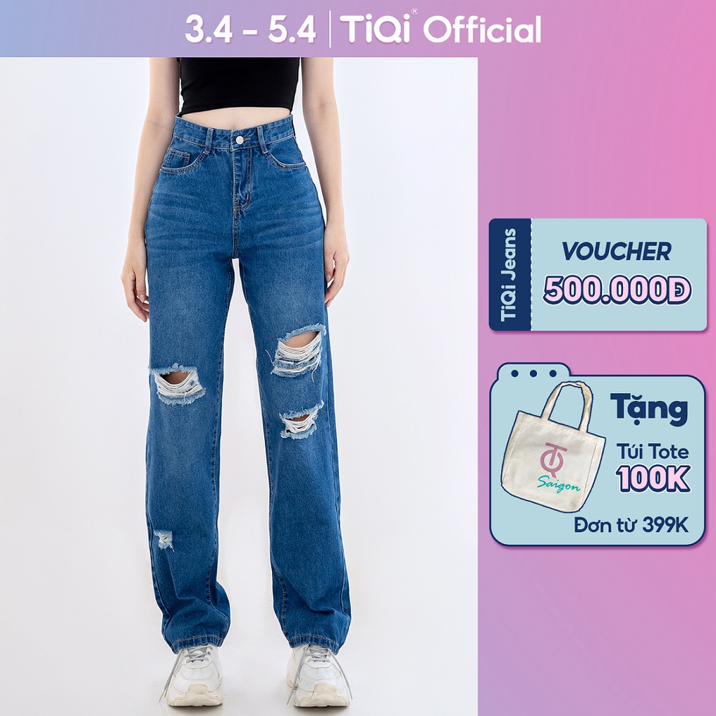 Quần jean ống rộng nữ cao cấp hack dáng TiQi Jeans B2-1941 | WebRaoVat - webraovat.net.vn