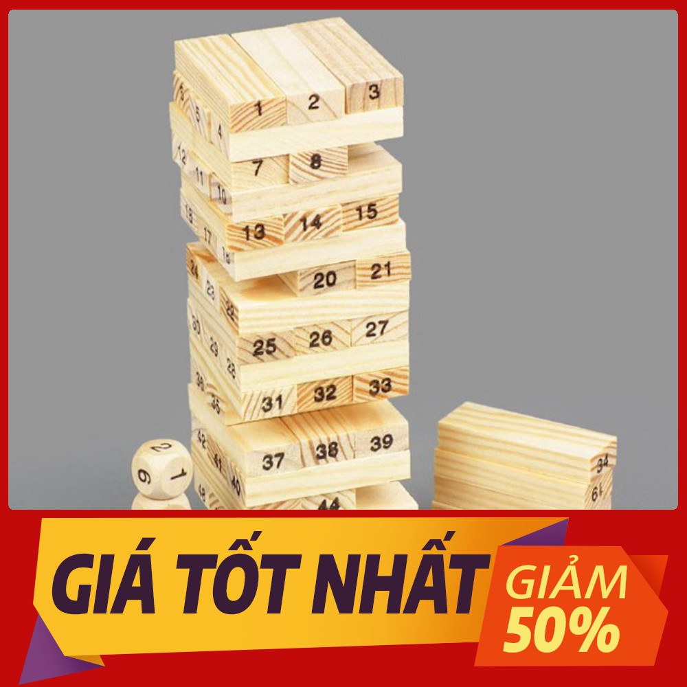 [Sale toàn shop] Bộ Trò Chơi Rút Gỗ 54 Thanh Wiss Toy