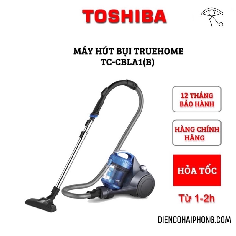 Máy Hút Bụi TrueHome TC-CBLA1(B) - Hàng Chính Hãng Toshiba- Công nghệ hút xoáy kép