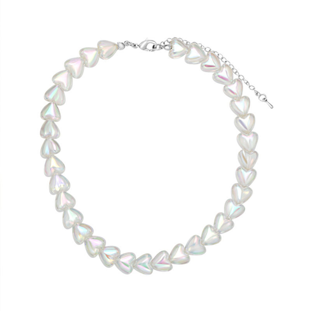 Dây chuyền trang trí mặt trái tim trong suốt thời trang