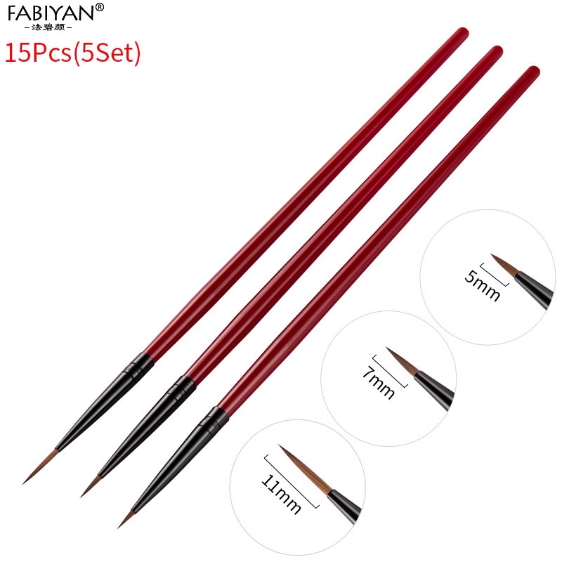 Cọ vẽ nail,cọ vẽ màu nước,cọ vẽ hoa bộ 3 cây loại xịn