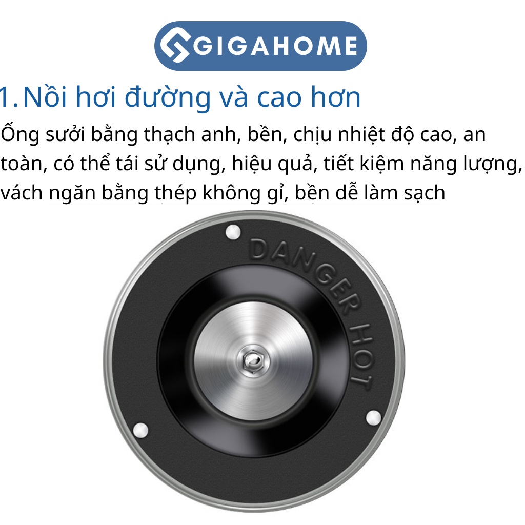 Máy Làm Kẹo Bông Gòn Thông Minh GIGAHOME Dùng Được Nhiều Loại Đường, Kẹo 2309