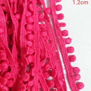 (sale)Ren chỉ cotton , màu đỏ  , size 1.2cm (dây 13m5/20k)