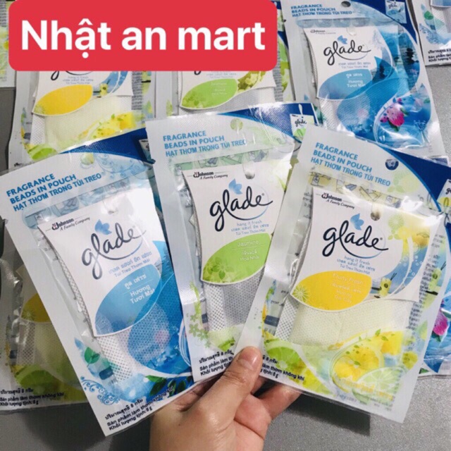 [HÀNG THÁI]TÚI TREO THƠM PHÒNG GLADE CÁC LOẠI THƠM MÁT 8g