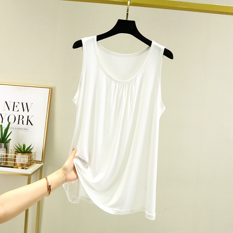 Áo Thun Ba Lỗ Cổ TròN DáNg RộNg MàU Trơn ThờI Trang 2022 Cho Nữ