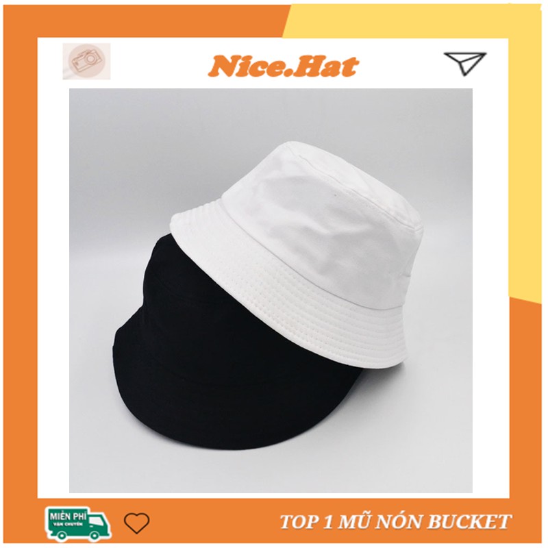 Mũ bucket trơn nam nữ vành tròn GD vải đẹp - ẢNH THẬT - Nón bucket trơn M01