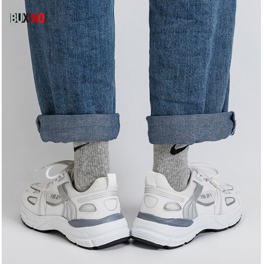 Giày thể thao nữ đế độn 4cm cột dây cổ thấp thời trang mua hè 2022 đi học đi chơi kiểu dáng cá tính, Giày nữ BUXINO01