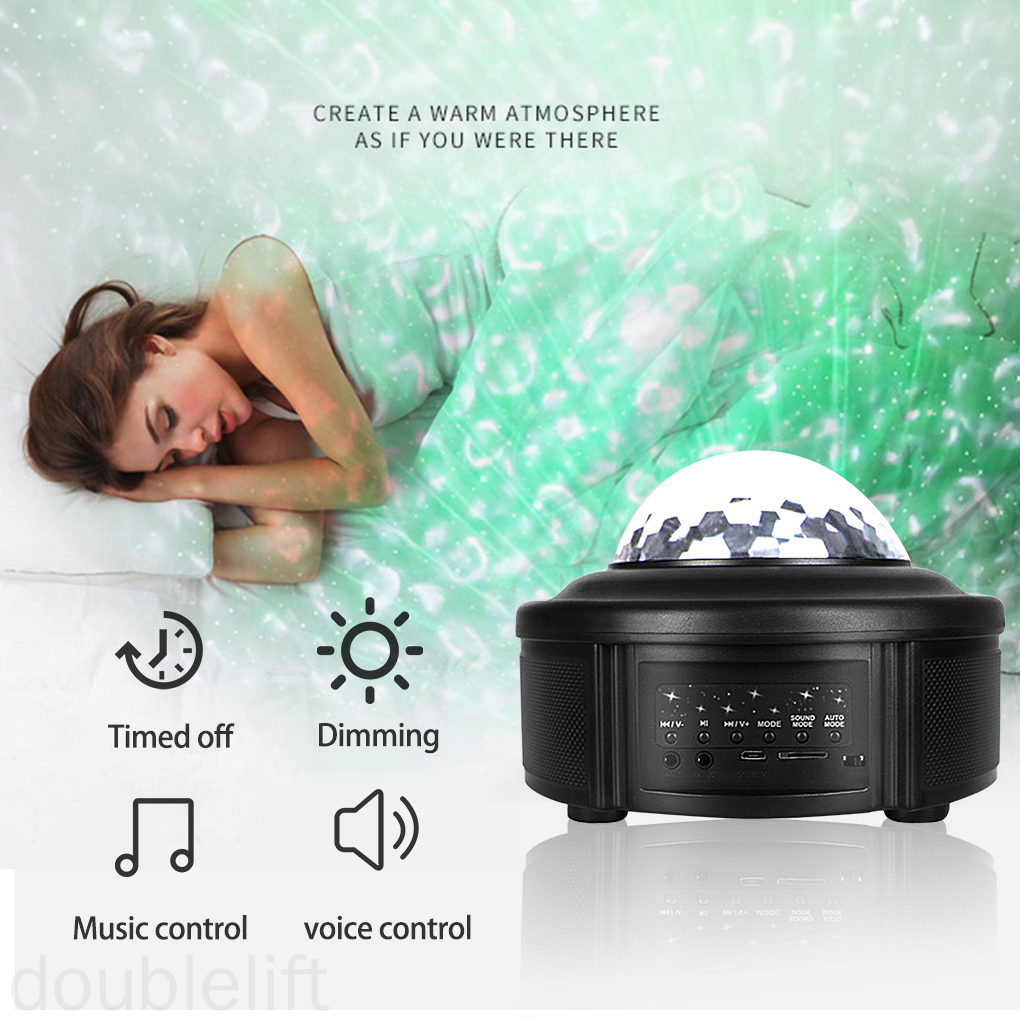 Projector Light Home Bedroom Star Sky Night Lamp Bluetooth Music Adjustable Starry Projector Light doublelift store