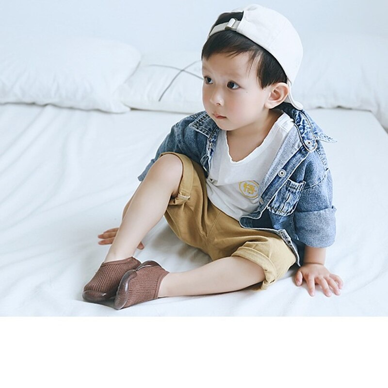 Giày Vớ Đế Cao Su Mềm Chống Trượt Thời Trang Mùa Thu Cho Bé