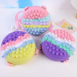 Balo pop it cho bé mẫu giáo hình ngựa pony, hình tròn siêu yêu cho bé