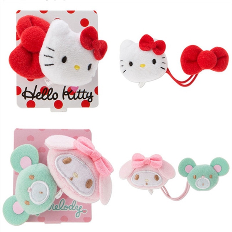 Sanrio Dây Cột Tóc Hình melody / hello kitty Ngọt Ngào Dễ Thương Thời Trang Cho Nữ # 1