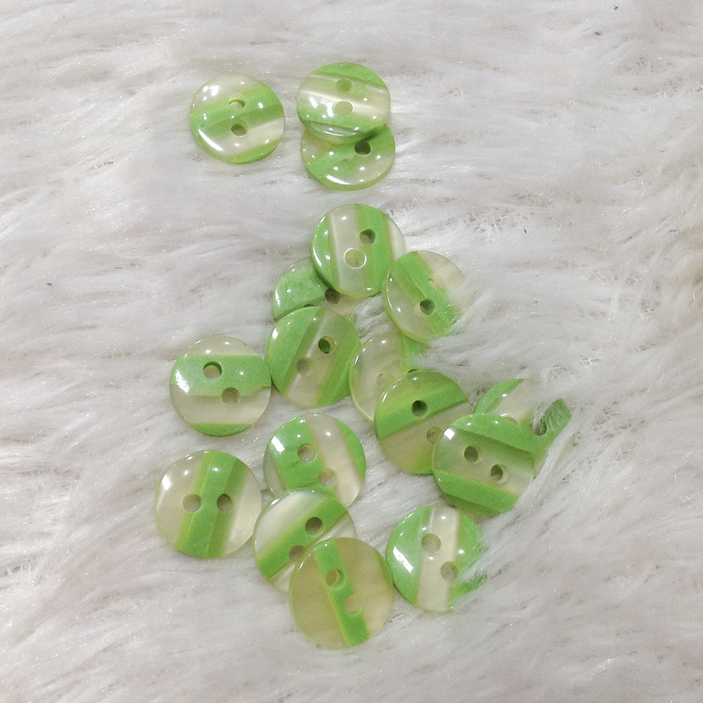 5 Nút áo sơ mi 2 lỗ hoa văn sọc nhiều màu Cúc khuy đính trang phục giá rẻ size 1.1cm