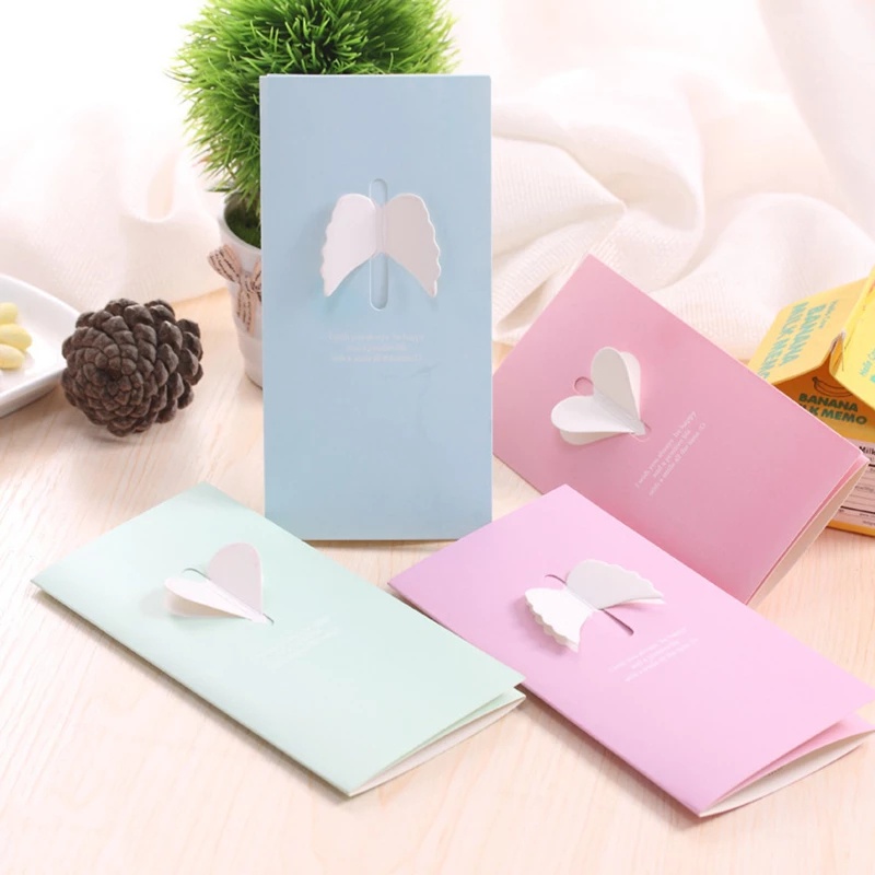Thiệp chúc mừng hình dạng 3D dễ thương có thể gấp gọn