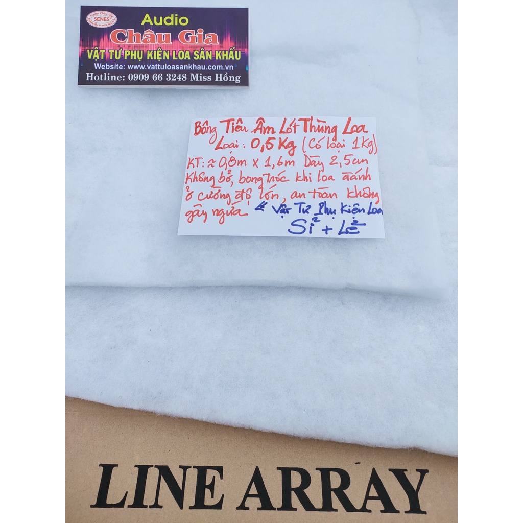 Bông tiêu âm lót thùng loa 0.5kg Audio Châu Gia