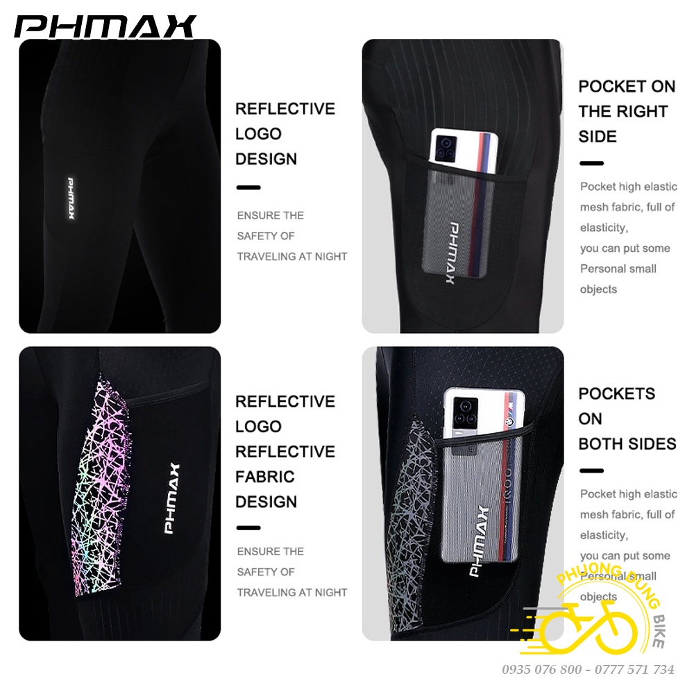 Quần nữ dài thể thao đi đạp xe PHMAX