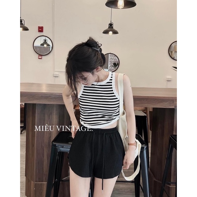 Áo thun gân 3 lỗ croptop