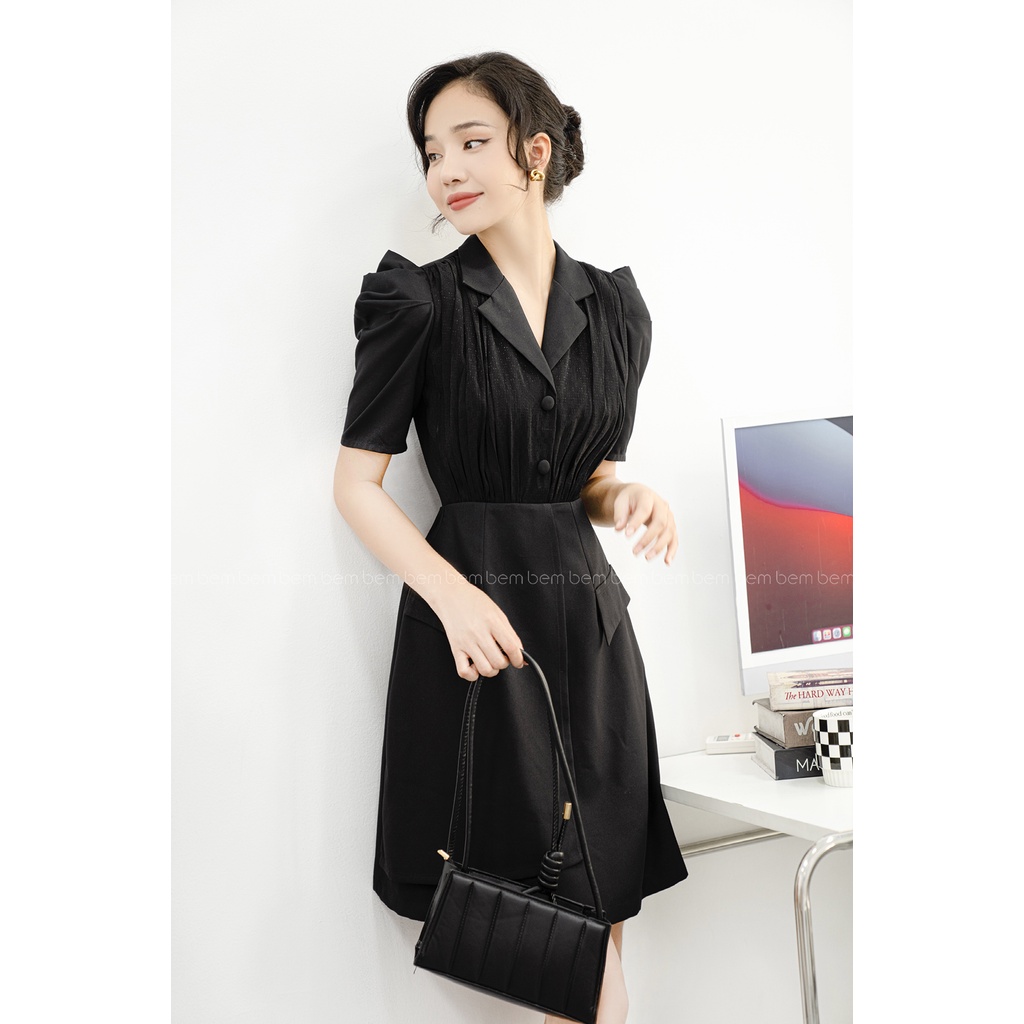VÁY ĐEN Công Sở Tôn Dáng BEM STUDIO (DR291) 👔 𝗕𝗲𝗮𝘂 𝗲𝘁 𝗯𝘂𝗿𝗲𝗮𝘂 | với BEM đẹp là mọi lúc mọi nơi