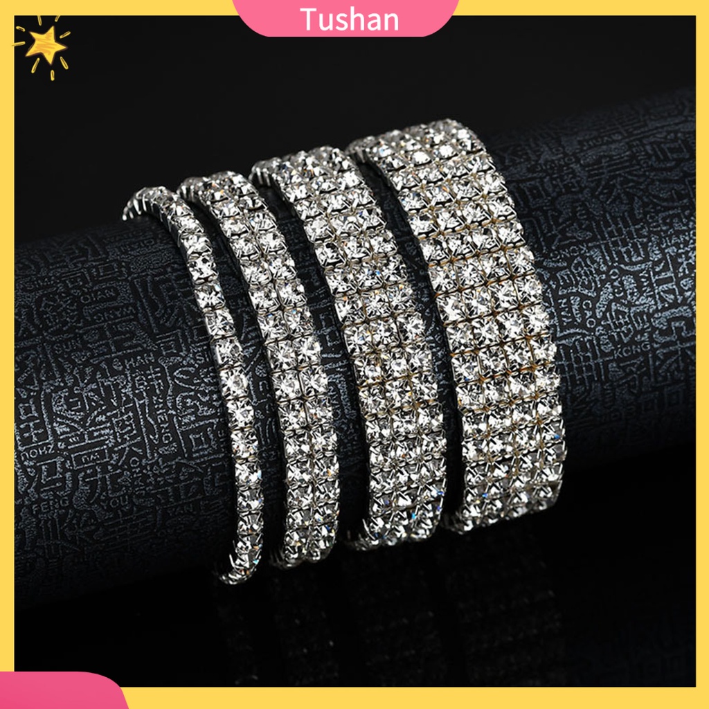 Vòng tay đính đá lấp lánh thời trang dành cho nữ