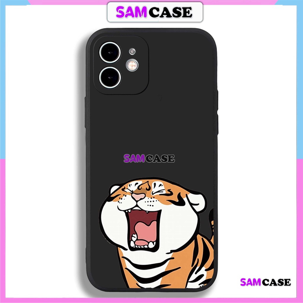 Ốp lưng viền vuông iPhone 6/6s/7/8/X/XS/XR/11/12/13/14 Pro Plus Max Mini hình hổ anime cute dễ thương ho12