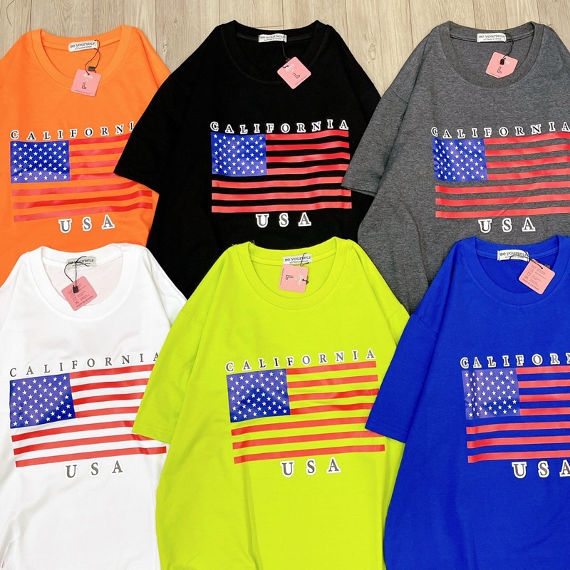 Áo Thun Tay Ngắn UNISEX USA - Hình chụp thật (Đủ size M-L-XL)