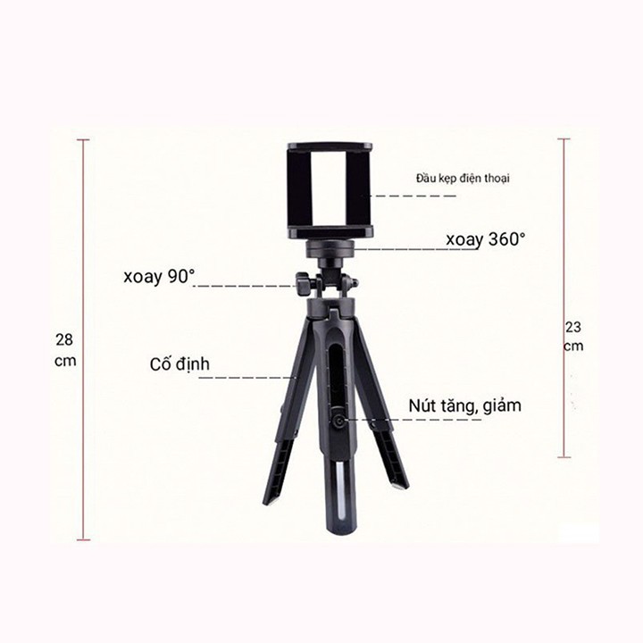 Gía Đỡ Tripod Support Mini Cho Điện Thoại, Máy Ảnh - Tripod 3 Chân Nhỏ Gọn Chắc Chắn