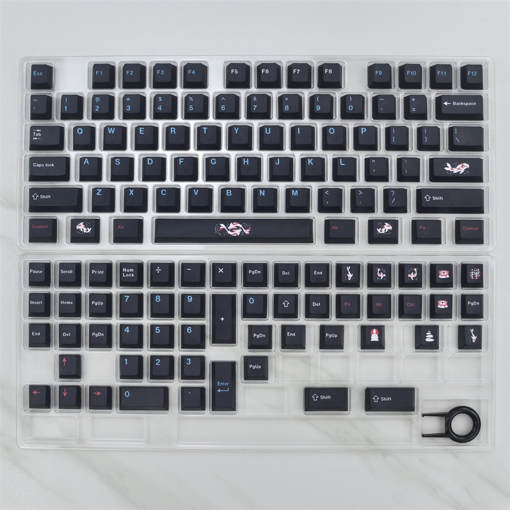 129 Phím zenpond Keycap Cherry Profile PBT DYE-SUB Bàn phím cơ học Keycaps