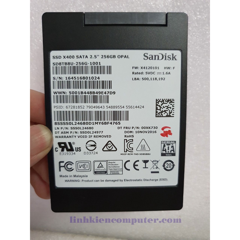 ổ cứng laptop 256GB SSD SanDisk 2.5inch - Bộ nhớ gắn trong, gắn ngoài dùng cho laptop hoặc làm ổ cứng di động